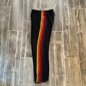 Aviator Nation Kids Charcoal 5-Stripe Sweatpants Sz. 10